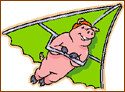 pig flying on a kite