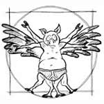 Vitruvian Swine and Flying Pigs – Redux