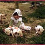 The ecstasy of children with animals