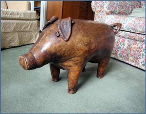 George Whalley pig footstool