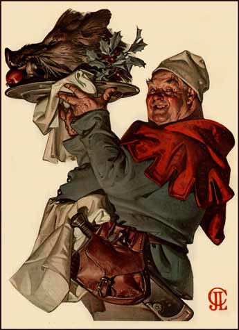 leyendecker Christmas Boar's Head