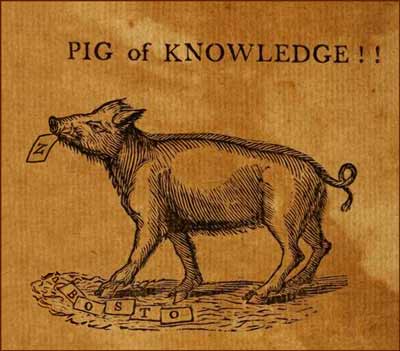 The Pig of Knowledge or Learned Pig