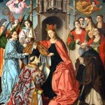 Master of Saint Ildefonse - The Virgin presenting the Chasuble to Saint Idefonso