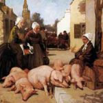 Cottet, Charles - Vente des porcs [Sale of pigs]