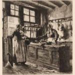 Lhermitte, Leon Augustin - Interior of a Butcher Shop