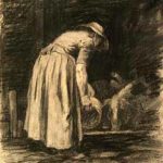 Walker, Horatio - Woman Feeding Pigs