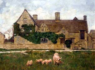 Adams, William Dacres - House with Pigs in the Foreground