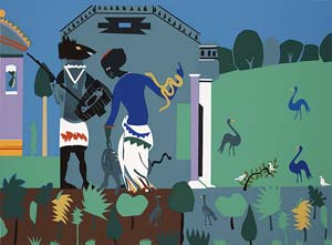 Romare Bearden - Circe Turns a Companion of Odysseus into a Swine