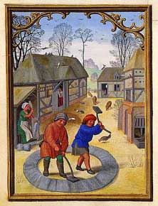 Simon Bening - November, Carding Wool