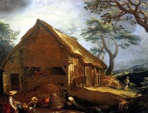 Abraham Bloemaert - Farmhouse with the Prodigal Son
