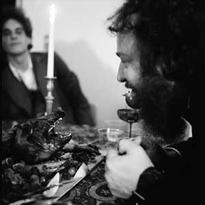 Blos, Stephen - Donald Hall with apple in his mouth #2