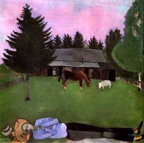 Marc Chagall - The Poet Reclining