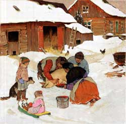 Clarence Gagnon - Killing the Pig