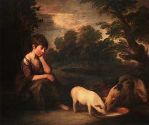 Thomas Gainsborough - Girl with Pigs