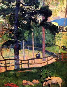 Paul Gauguin - Nostalgic Promenade, Pont-Aven