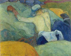 Paul Gauguin - Woman in the Hay with Pigs