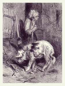 Louis Adolphe Hervier - Femme avec un cochon