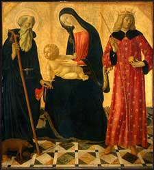 Neroccio de'Landi - Madonna and Child with Saint Anthony Abbot and Saint Sigismund