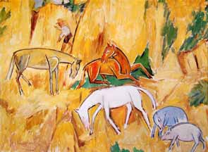 Mikhail Larionov - Horses