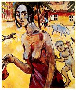 Mikhail Larionov - A Gypsy Woman in Tiraspol