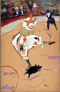 Henri de Toulouse-Lautrec - Medrano with a Piglet at the Circus Fernando