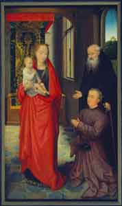 Hans Memling - The Virgin and Child with St. Anthony Abbot and a Donor