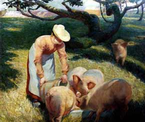 Arthur Watson Sparks - Le repas des cochons