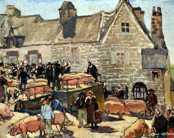 Joseph Stany-Gauthier - Marché aux cochon en Bretagne