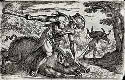 Antonio Tempesta - Hercules and the Boar of Erymanthus