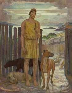 N. C. Wyeth - Eumaeus, the Swineherd