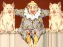 clown and pig